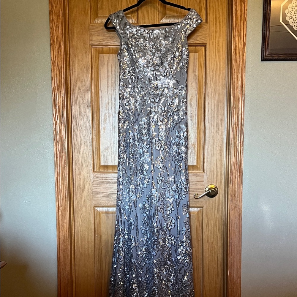 Alex Evenings Silver Dress